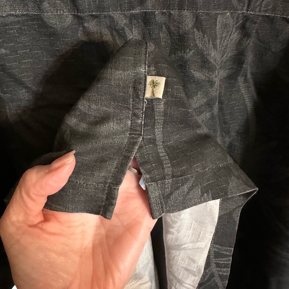 Island Shores Men’s XL Hawaiian Short Sleeve Button Up Shirt Dark Grey - Picture 4 of 5